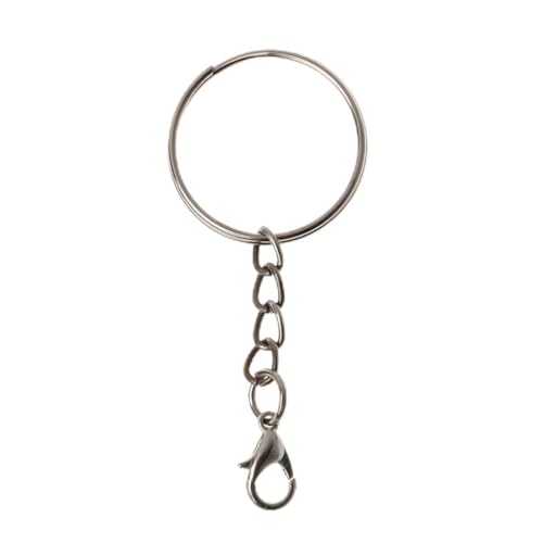 20pcs Split Hummerverschluss Und Für Schlüsselringe Mit Kette Für Schlüsselbahnen Und Schmuck Schmuck Herstellung Von Handwerksmetalldetektorzubehör Machen von MISUVRSE