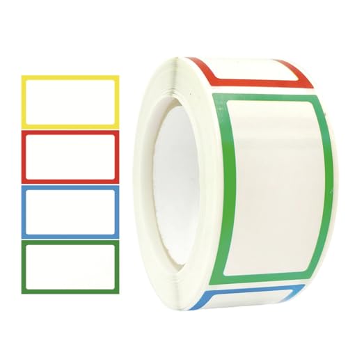 250 Stück bunte Bordüre, selbstklebende Namensetiketten, Aufkleber, 4,5 x 2,5 cm, Kleidungsetiketten für Kita, Kindergarten und Schule, Mehrzweck-Etiketten-Aufkleber 250 Stück bunte Bordüre, selbstklebende Namensetiketten, Aufkleber, 4,5 x 2,5 cm, Kleidungsetiketten für Kita, Kindergarten und Schule, Mehrzweck-Etiketten-Aufkleber von MISUVRSE
