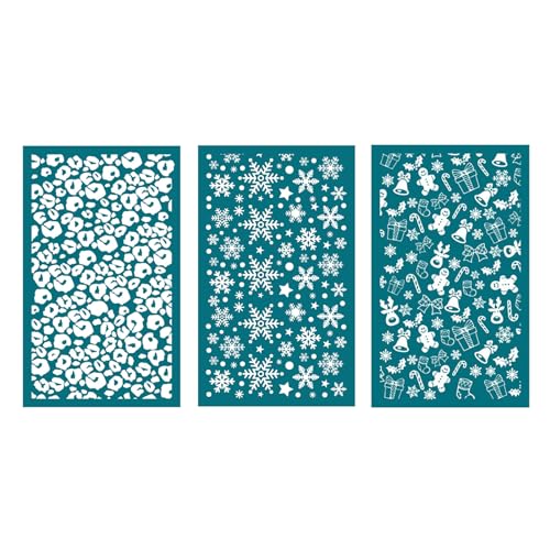 3 Stück Love-Heart Siebdruck-Schablonen Schneeflocke wiederverwendbare Siebdruck-Mesh-Schablonen Transfer für Basteldekoration 3 Stück Love-Heart Siebdruck-Schablonen Schneeflocke wiederverwendbare Siebdruck-Mesh-Schablonen Transfer für Basteldekoration von MISUVRSE