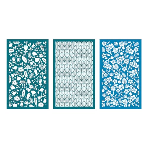 3 Stück Love-Heart Siebdruck-Schablonen Schneeflocke wiederverwendbare Siebdruck-Mesh-Schablonen Transfer für Basteldekoration von MISUVRSE
