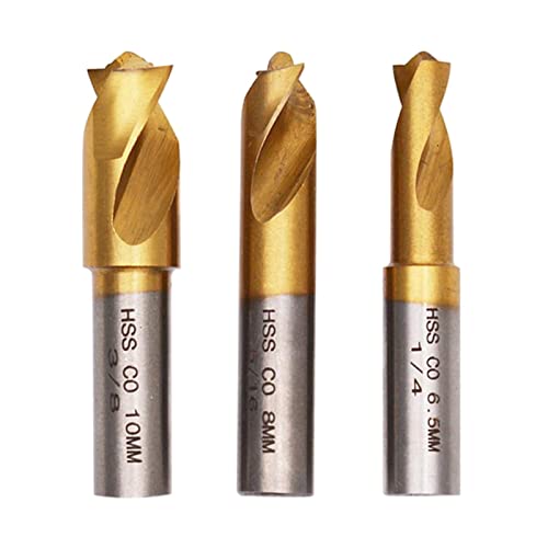 3pcs Schweißbohrmaschine Bit Set Schweißschneider 1/4 (6 5 Mm) 5/16 (8 Mm) 3/8 (10 Mm) Härte Härtespot Schweißschneider von MISUVRSE