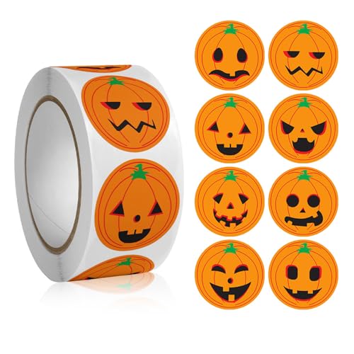 500 Stück Halloween Verpackungsetiketten Selbstklebende Versiegelungsetiketten Halloween Wrap Aufkleber Halloween Party Supplies von MISUVRSE
