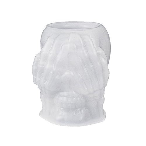 Beton-Blumentopf-Form, Totenkopf-Form, Stifthalter, Zementbehälter, Silikon-Pflanzgefäß, Betonvase, Stifthalter, Formen für Epoxidharz Beton-Blumentopf-Form, Totenkopf-Form, Stifthalter, Zementbehälter, Silikon-Pflanzgefäß, Betonvase, Stifthalter, Formen für Epoxidharz von MISUVRSE