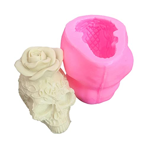 Blumenschädel Kerze Schimmel Europäische Und Amerikanische Klassische Charaktere Duft Kerzenmaterial Schimmel Home Dekoration von MISUVRSE