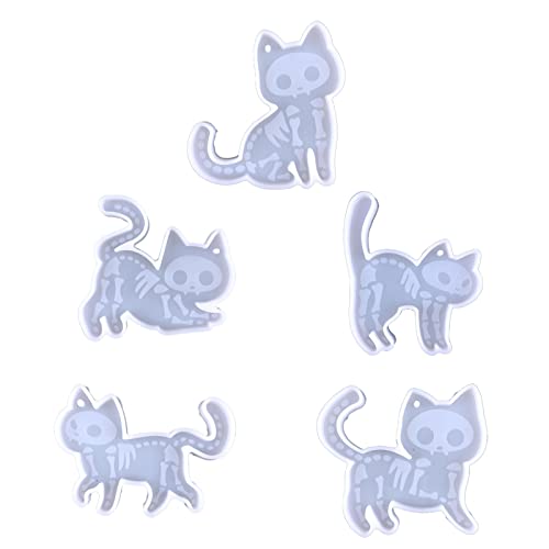 Glänzende Glänzende Fünf Syles Kätzchen Ornamente Silikon Epoxidharz Schimmelpilz Schlüsselbund Anhänger Juwel Für Valentine Geschenk von MISUVRSE