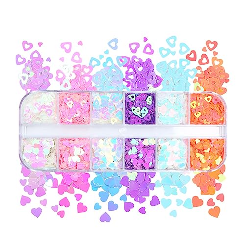 Holographische Glitzer Herzformharzfüllung Pailletten Jewelry Epoxy Harzform Dekoration Glitzerflocken von MISUVRSE