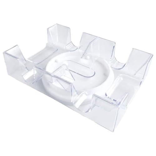 MISUVRSE 2/6 Deck Rotierender transparenter Spielkartenhalter Spielkartenständer mit drehbarem Tablett, Spielrequisiten, einfach zu bedienen MISUVRSE 2/6 Deck Rotierender transparenter Spielkartenhalter Spielkartenständer mit drehbarem Tablett, Spielrequisiten, einfach zu bedienen von MISUVRSE