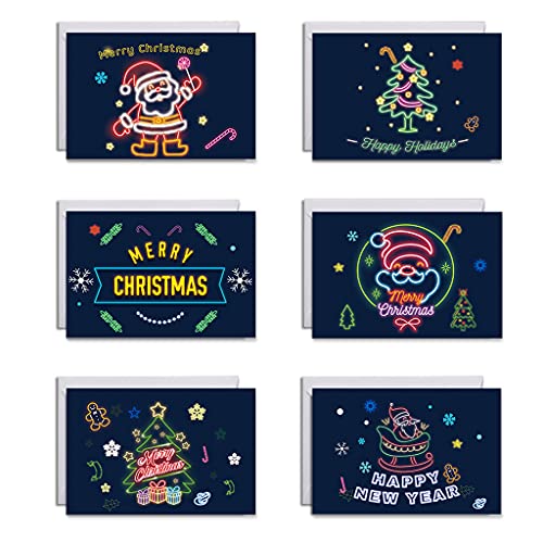 MISUVRSE 6PCS/SET Weihnachtsgrüßkarten Mit Umschlägen Aufkleber von MISUVRSE