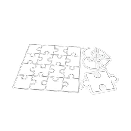 MISUVRSE Herz Puzzle Metall Stanzformen Schablone Scrapbooking Album Stempel Papier Karte von MISUVRSE