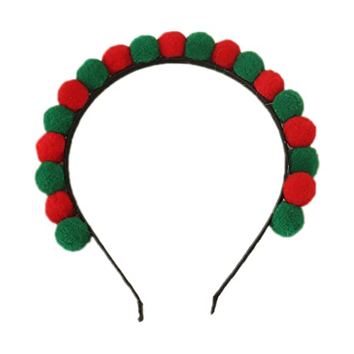 MISUVRSE PomPoms Haarband Weihnachten Stirnband Weihnachten Kopfbedeckung Weihnachten HairHoop Party Kleid Neujahr Party Kopfbedeckung von MISUVRSE