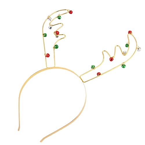 MISUVRSE Weihnachts-Geweih-Haarreif mit buntem Make-up, Metall-Stirnband für Kinder, Neujahr, Kinder von MISUVRSE