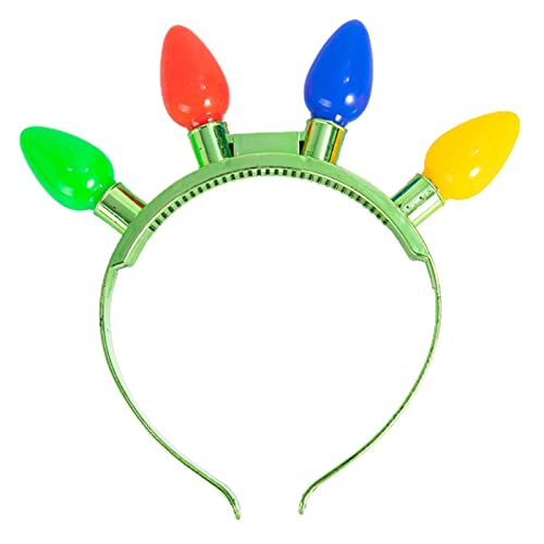 MISUVRSE Weihnachts-LED-Stirnband mit Glühbirne, Haarreif, Neuheit, Party-Kopfschmuck, Kopfbedeckung, Party MISUVRSE Weihnachts-LED-Stirnband mit Glühbirne, Haarreif, Neuheit, Party-Kopfschmuck, Kopfbedeckung, Party von MISUVRSE