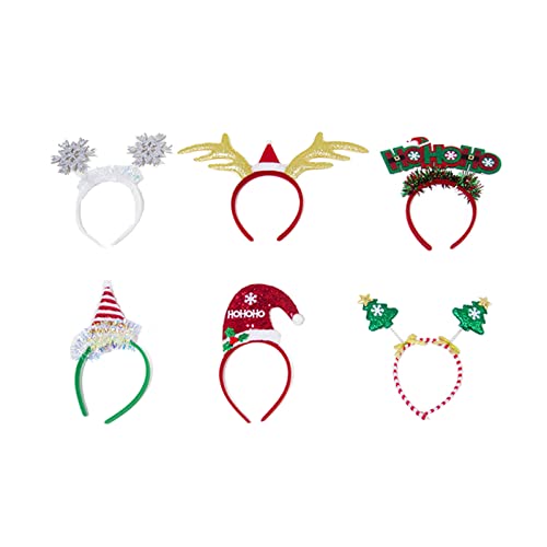 MISUVRSE Weihnachts-Stirnband-Set, dekorativ, Baumgeweih, Weihnachtsmannmütze, Stirnband, Zubehör für Zuhause, Festival, Urlaub, Party, 6 Stück MISUVRSE Weihnachts-Stirnband-Set, dekorativ, Baumgeweih, Weihnachtsmannmütze, Stirnband, Zubehör für Zuhause, Festival, Urlaub, Party, 6 Stück von MISUVRSE