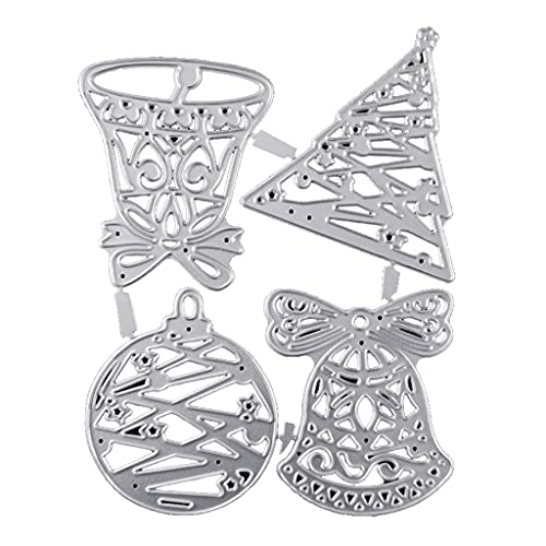 Metall-Stanzform mit niedlichem Weihnachtsglocken-Baum, Prägeschablone für Scrapbooking, Album, Verzierungen, Papierbastel-Stanzformen von MISUVRSE