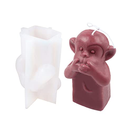 Monkey Version Kerzen Kerzen Form Handgefertigt Seifen Kerzenharz Schimmelpilzzubehör Für Handwerk Party Dekoration Affe Version Harzform Silikonformen Für Seifenherstellung von MISUVRSE