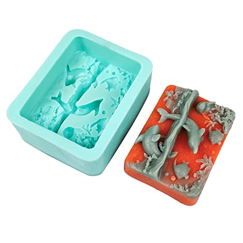 Seifenherstellungszubehör, Kuchendekorationswerkzeug, Delfinform, Kunst, Silikon-Seifenform, Haushaltsformen, einfach zu verwenden Seifenherstellungszubehör, Kuchendekorationswerkzeug, Delfinform, Kunst, Silikon-Seifenform, Haushaltsformen, einfach zu verwenden von MISUVRSE