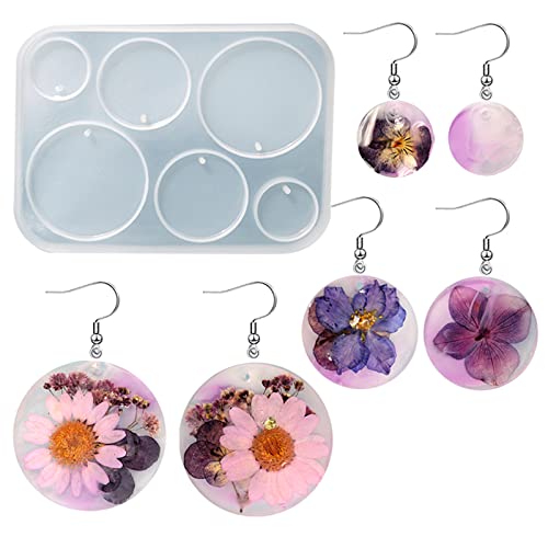 Silikonform für Schmuck, Kunstharz, modisches Muster, Halskette, Anhänger, Ohrringe, Kristall, Epoxidharz, handgefertigt von MISUVRSE