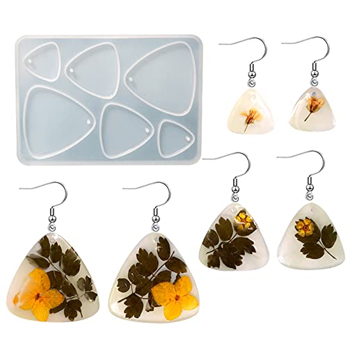 Silikonform für Schmuck, Kunstharz, modisches Muster, Halskette, Anhänger, Ohrringe, Kristall, Epoxidharz, handgefertigt von MISUVRSE