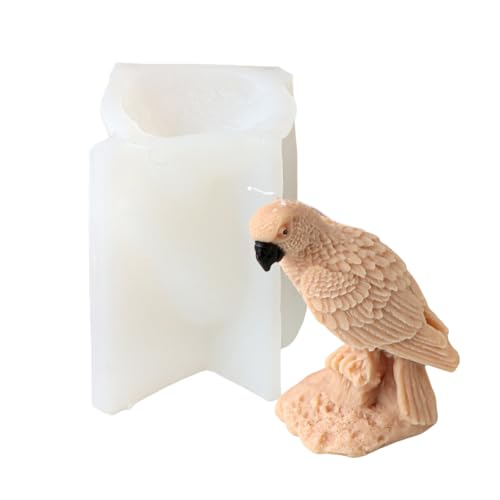 Silikonformen mit Tiermotiven, stehende Eulen, Papageien, Ornamente, Bastelbedarf, Epoxidharz-Formen von MISUVRSE