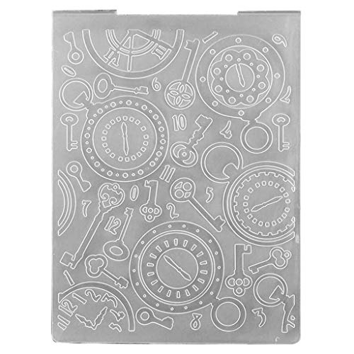 for Creative Clock for Key Embossing Folder, 3D-Prägung, Script, Schablone, Handarbeit, Grußkarte, T von MISUVRSE