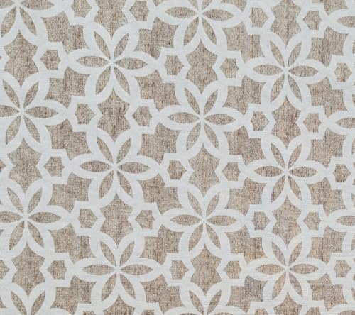 Leinenstoff Meterware – 280 cm Breite – verschiedene Größen (0,5 m/1 m/3 m) und Designs – ideal für Polsterung, Kissen, Basteln und Dekoration (Stella beige, 300 cm x 280 cm) von MITE