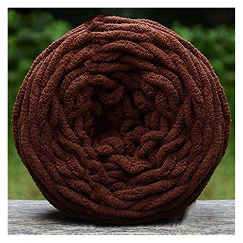 Häkelgarn,Grobes Garn 100 g/kugig super dick garn weiche polyestergarne große farn sperrig arm arming strick decke spinngarn polyester(Coffee) von MITINGER