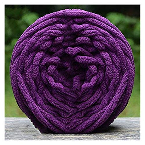 Häkelgarn,Grobes Garn 100 g/kugig super dick garn weiche polyestergarne große farn sperrig arm arming strick decke spinngarn polyester(Dark Purple) von MITINGER