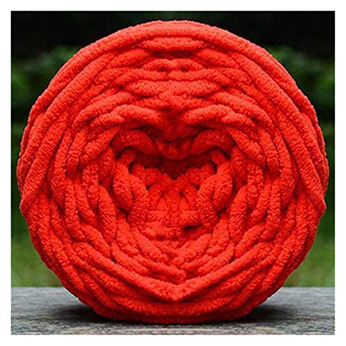 Häkelgarn,Grobes Garn 100 g/kugig super dick garn weiche polyestergarne große farn sperrig arm arming strick decke spinngarn polyester(Rose Red) von MITINGER