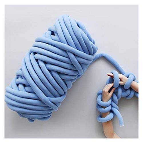 Häkelgarn,Grobes Garn 1000g / ball Super dicke natürliche chunkige Garne DIY sperrige Arm-Roving-Strickdecke Hand Strick-Spin-Garn-DIY-Decke(Blue) von MITINGER