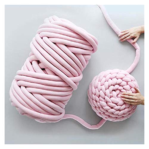 Häkelgarn,Grobes Garn 1000g / ball Super dicke natürliche chunkige Garne DIY sperrige Arm-Roving-Strickdecke Hand Strick-Spin-Garn-DIY-Decke(Pink) von MITINGER