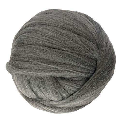 Häkelgarn,Grobes Garn 1000g 2.2LB / Kugel Super Chunky Garn sperrige Roving-Garn Hand Arm Strick-Wurf-Decke Home Wand dekoratives(Middle grey) von MITINGER