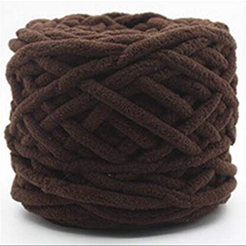 Häkelgarn,Grobes Garn 2 stücke bunte farbe warme schal handgestrick garn für hand stricken weiche milch baumwollgarn dicke riesige decke(Brown) von MITINGER