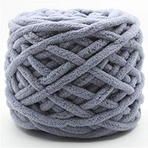 Häkelgarn,Grobes Garn 2 stücke bunte farbe warme schal handgestrick garn für hand stricken weiche milch baumwollgarn dicke riesige decke(Dark Grey) von MITINGER