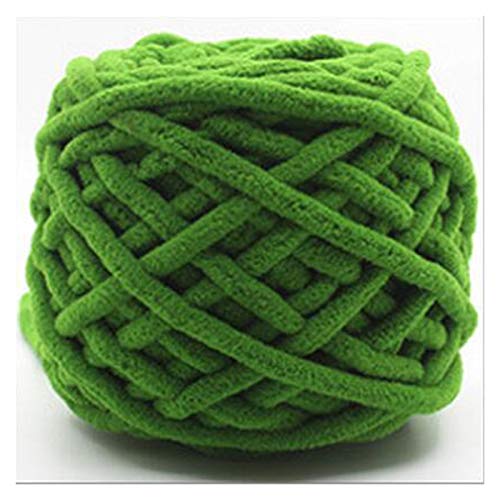 Häkelgarn,Grobes Garn 2 stücke bunte farbe warme schal handgestrick garn für hand stricken weiche milch baumwollgarn dicke riesige decke(Green) von MITINGER