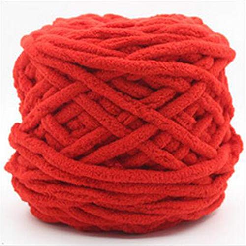 Häkelgarn,Grobes Garn 2 stücke bunte farbe warme schal handgestrick garn für hand stricken weiche milch baumwollgarn dicke riesige decke(White) von MITINGER