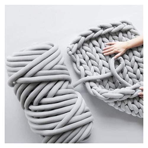 Häkelgarn,Grobes Garn 250 / 500g Thread Garn Super weiche Arm Strick Roving Häkeln DIY Handwerk Zubehör(250gGY 1) von MITINGER