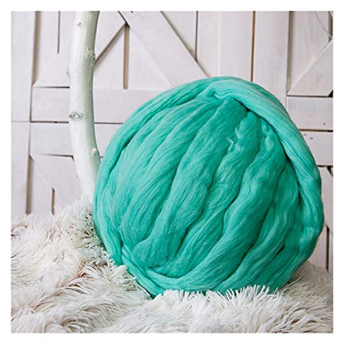 Häkelgarn,Grobes Garn 250g / pcs Handgewebt Dicke Gewinde gestrickte Decke gemischt Anti-Pilling Super weich für Bettdecke(Green) von MITINGER