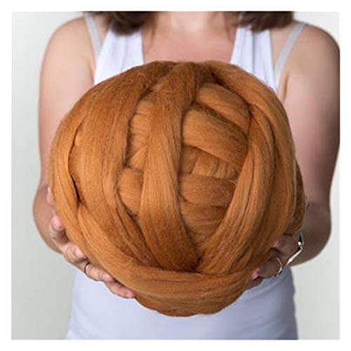 Häkelgarn,Grobes Garn 250g / pcs Handgewebt Dicke Gewinde gestrickte Decke gemischt Anti-Pilling Super weich für Bettdecke(Khaki) von MITINGER