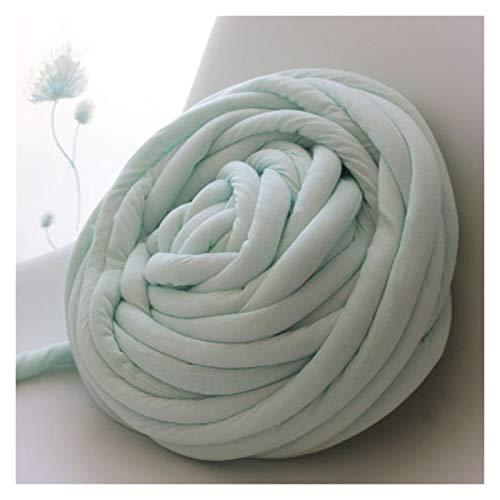 Häkelgarn,Grobes Garn 250g klobige Strickdecke Garn Baumwollgeflechtrohr Super Chunky Sperrkolumiger Arm Strick Alternative Garn(Mint) von MITINGER