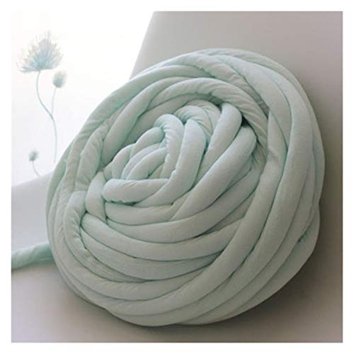 Häkelgarn,Grobes Garn 250g klobige Strickdecke Garn Baumwollgeflechtrohr Super Chunky Sperrkolumiger Arm Strick Alternative Garn(Mint) von MITINGER