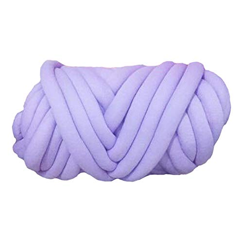 Häkelgarn,Grobes Garn 250g klobige Strickdecke Garn Baumwollgeflechtrohr Super Chunky Sperrkolumiger Arm Strick Alternative Garn(Violet) von MITINGER