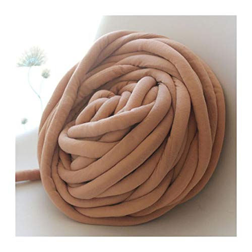 Häkelgarn,Grobes Garn 250g klobige Strickdecke Garn Baumwollgeflechtrohr super sperriger Arm Stricken Alternativgarn(Camel) von MITINGER
