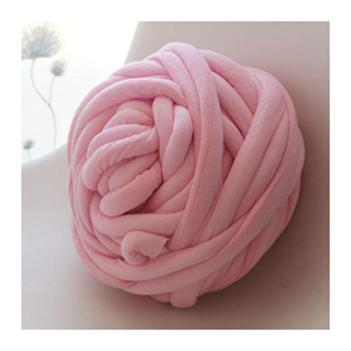 Häkelgarn,Grobes Garn 250g klobige Strickdecke Garn Baumwollgeflechtrohr super sperriger Arm Stricken Alternativgarn(Pink) von MITINGER