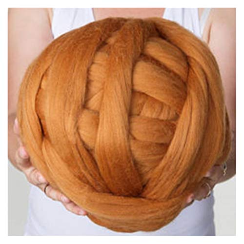 Häkelgarn,Grobes Garn 250g super weiche Garne DIY sperriger Arm Roving Strickdecke Grobhand Strick Spinning Häkeln Nähgarn(Khaki) von MITINGER
