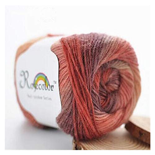 Häkelgarn,Grobes Garn 50 g/kugelgarn für hand strickraum gefärbte regenbogen farbe mittel dickengarn gehäkelte schal(03) von MITINGER
