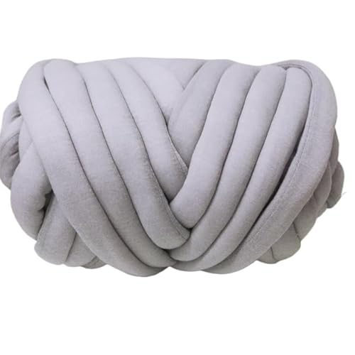 Häkelgarn,Grobes Garn 500 g superdickes, klobiges Garn, Baumwollschlauchgarn, Alternative for Selbermachen, sperrige Arme, Stricken von Decken, Handstricken, Spinngarn(Light grey) von MITINGER