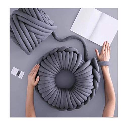 Häkelgarn,Grobes Garn 500g super sperriger Arm Strick Roving Gestrickte Decke Chunky Garn super dickes Garn für Stricken/Häkeln/Teppich/Hüte(Dark gray) von MITINGER