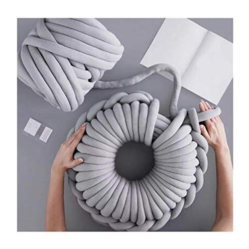 Häkelgarn,Grobes Garn 500g super sperriger Arm Strick Roving Gestrickte Decke Chunky Garn super dickes Garn für Stricken/Häkeln/Teppich/Hüte(Light gray) von MITINGER