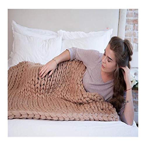 Häkelgarn,Grobes Garn DIY dickes Garn super dickes klobiges Garn-Roving-Garn für drehende Hand strickende Deckenarmstricken(Camel 500g) von MITINGER