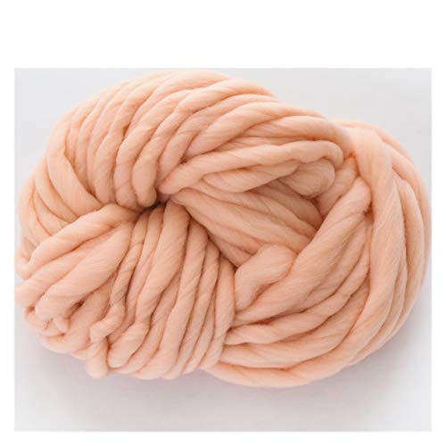 Häkelgarn,Grobes Garn Das Fegen des sweatest-groben Handstricks DIY gewebt Decke gewebte Schal-Gruppe dicke Linie Hand(Pale pinkish gray) von MITINGER